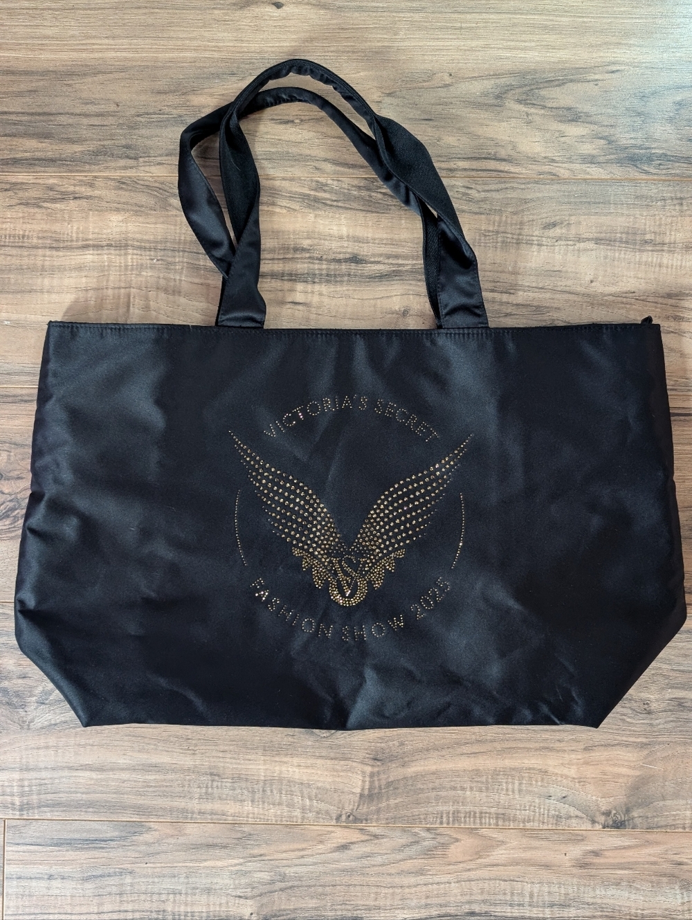 Victoria's Secret Fashion Show 2025 Tote with Gold Rhinestone Logo